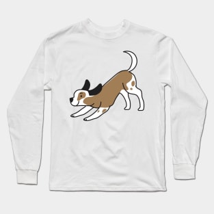 Happy puppy dog in a spotty brown coat Long Sleeve T-Shirt